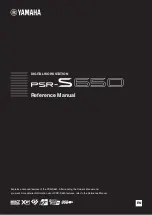 Yamaha PSR-S650 Reference Manual предпросмотр