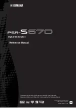 Yamaha PSR-S670 Reference Manual preview