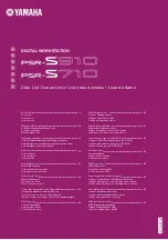 Yamaha PSR-S710 Data List preview