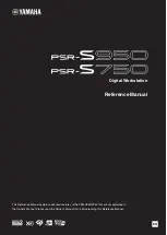 Yamaha PSR-S950 Reference Manual предпросмотр