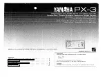 Yamaha PX-3 Owner'S Manual preview