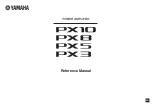 Предварительный просмотр 1 страницы Yamaha PX10 Reference Manual