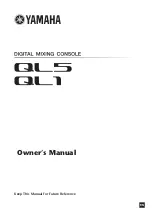Yamaha QL5 Owner'S Manual preview