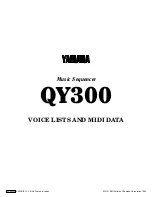 Yamaha QY 300 Data List предпросмотр