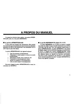 Preview for 9 page of Yamaha QY10 Manuel De Fonctionnement