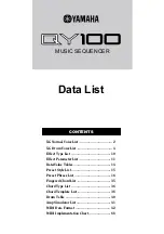 Yamaha QY100 Data Filer Data List предпросмотр