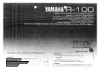 Предварительный просмотр 1 страницы Yamaha R-100 Owner'S Manual