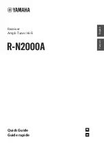 Preview for 1 page of Yamaha R-N2000A Quick Manual