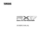 Preview for 1 page of Yamaha RX-17 Owner'S Manual