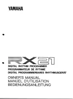 Yamaha RX-21 Owner'S Manual preview