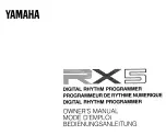 Yamaha RX 5 Owner'S Manual preview