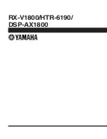 Preview for 181 page of Yamaha RX-V1800 Service Manual