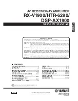 Yamaha RX-V1900 Service Manual preview