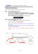 Предварительный просмотр 2 страницы Yamaha RX-V2065 - AV Network Receiver Firmware Update