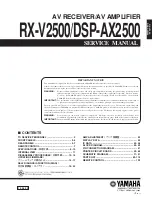 Preview for 1 page of Yamaha RX-V2500 Service Manual