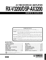 Preview for 1 page of Yamaha RX-V3200 Service Manual