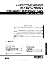 Preview for 1 page of Yamaha RX-V340 Service Manual