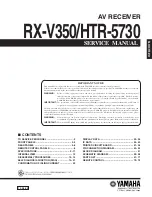 Preview for 1 page of Yamaha RX-V350 Service Manual