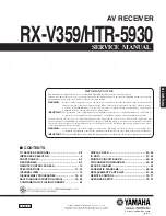 Preview for 1 page of Yamaha RX-V359 Service Manual