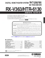 Yamaha RX-V363 - AV Receiver Service Manual preview