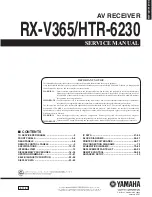 Yamaha RX-V365 Service Manual preview