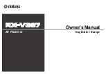 Yamaha RX-V367 Owenrs Manual preview
