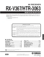 Yamaha RX-V367 Service Manual предпросмотр