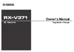 Preview for 1 page of Yamaha RX-V371BL Owner'S Manual