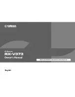 Preview for 1 page of Yamaha RX-V373 Owner'S Manual