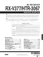 Yamaha RX-V377 Service Manual preview