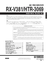 Yamaha RX-V381 Service Manual preview