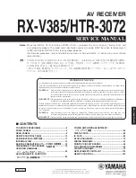 Yamaha RX-V385 Service Manual preview