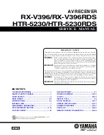 Предварительный просмотр 1 страницы Yamaha RX-V396 Service Manual