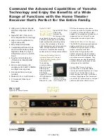 Preview for 2 page of Yamaha RX-V440 - 6.1 Channel Home Theater Receiver Product Bulletin