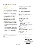 Preview for 10 page of Yamaha RX-V440 - 6.1 Channel Home Theater Receiver Product Bulletin