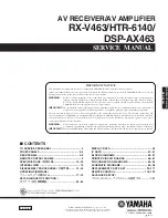 Yamaha RX-V463 Service Manual preview