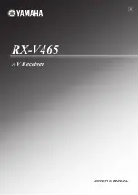 Yamaha RX-V465BL Owner'S Manual preview