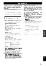 Preview for 49 page of Yamaha RX-V465BL Owner'S Manual