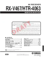 Yamaha RX-V467 Service Manual preview