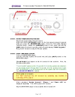 Preview for 3 page of Yamaha RX-V467 Update