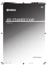 Preview for 1 page of Yamaha RX-V540 Owner'S Manual