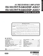 Предварительный просмотр 1 страницы Yamaha RX-V557 Service Manual