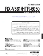 Preview for 1 page of Yamaha RX-V561 Service Manual