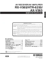 Yamaha RX V565 Service Manual preview