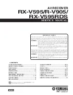 Yamaha RX-V595 Service Manual preview