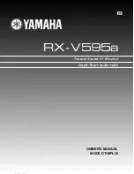 Preview for 1 page of Yamaha RX-V595a Owner'S Manual