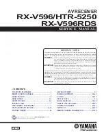 Yamaha RX-V596 Service Manual preview