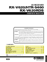Yamaha RX-V620 Service Manual preview