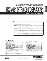 Yamaha RX-V661 Service Manual preview