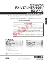 Yamaha RX-V671 Service Manual preview